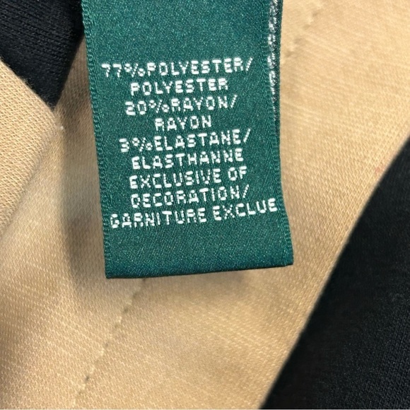 LAUREN Ralph Lauren camel tan brown black sleeveless buckle dress Sz 8 - Picture 10 of 15